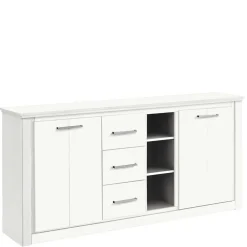 Wohnen Sideboards<170x82x35 Weißes Sideboard auf Sockel - Enzetra