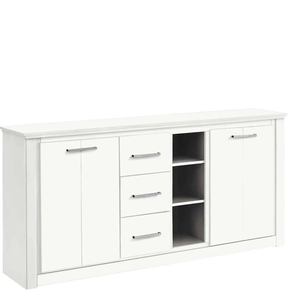 Wohnen Sideboards<170x82x35 Weißes Sideboard auf Sockel - Enzetra