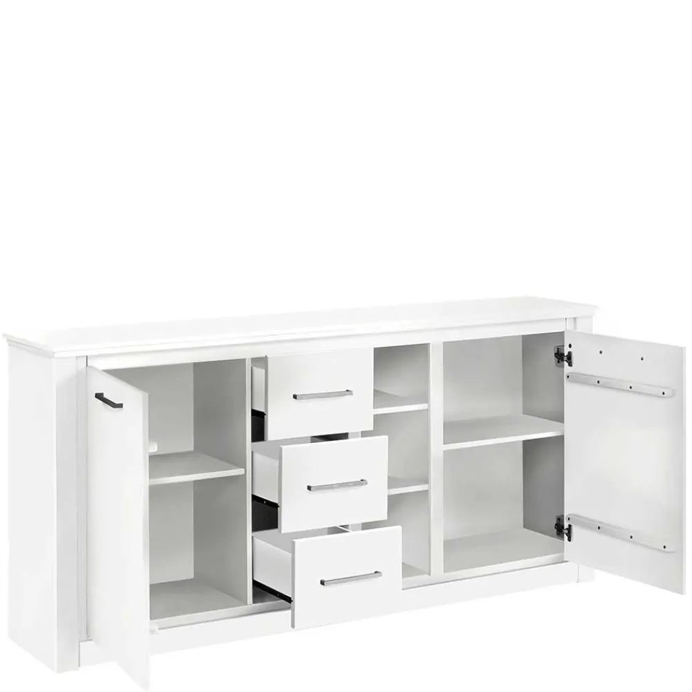 Wohnen Sideboards<170x82x35 Weißes Sideboard auf Sockel - Enzetra