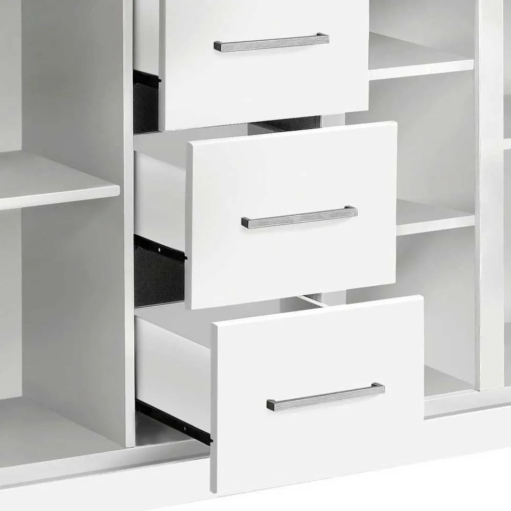 Wohnen Sideboards<170x82x35 Weißes Sideboard auf Sockel - Enzetra