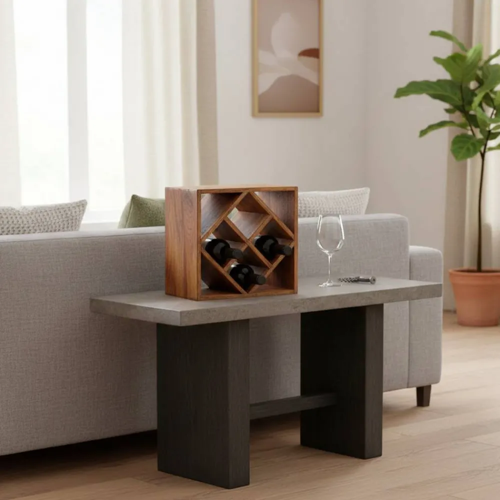 Wohnen Regale<40x40x25 Weinregal aus Massivholz - Sharmota