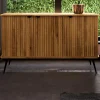 Wohnen Sideboards<144x87x46 Wildeiche Anrichte mit Metallbeinen - Casarius