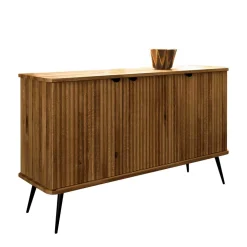 Wohnen Sideboards<144x87x46 Wildeiche Anrichte mit Metallbeinen - Casarius