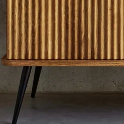 Wohnen Sideboards<144x87x46 Wildeiche Anrichte mit Metallbeinen - Casarius