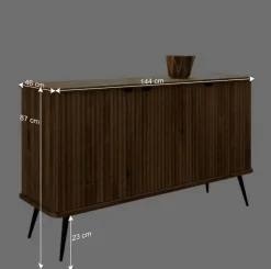 Wohnen Sideboards<144x87x46 Wildeiche Anrichte mit Metallbeinen - Casarius