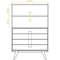 Wohnen Highboards|Vitrinen<100x154x50 Wildeiche Schrank mit zwei Glastüren - Hardus