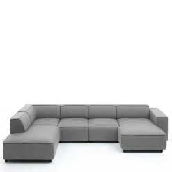 Wohnen Sofas<324x70x195 Wohnlandschaft in Hellgrau - Brianco