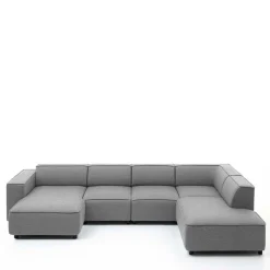 Wohnen Sofas<324x70x195 Wohnlandschaft in Hellgrau - Brianco
