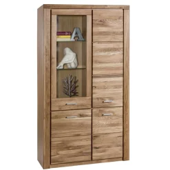 Wohnen Vitrinen<108x200x40 Wohnraum Schrank aus Wildeiche - Maila
