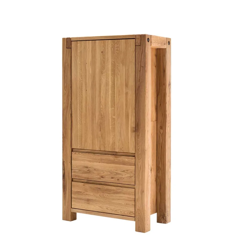 Wohnen Highboards<79x155x45 Wohnzimmer Schrank aus Eiche Massivholz - Tailuv