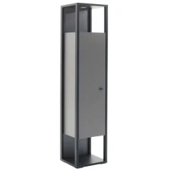 Wohnen Vitrinen<40x178x37 Wohnzimmer Schrank in Grau & Anthrazit - Ridona I
