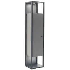 Wohnen Vitrinen<40x178x37 Wohnzimmer Schrank in Grau & Anthrazit - Ridona I