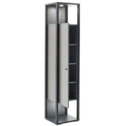 Wohnen Vitrinen<40x178x37 Wohnzimmer Schrank in Grau & Anthrazit - Ridona I