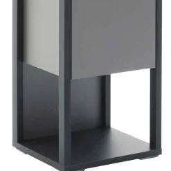 Wohnen Vitrinen<40x178x37 Wohnzimmer Schrank in Grau & Anthrazit - Ridona I