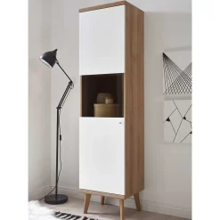 Wohnen Vitrinen|Schränke<50x197x40 Wohnzimmer Schrank mit Glas - Cablos I