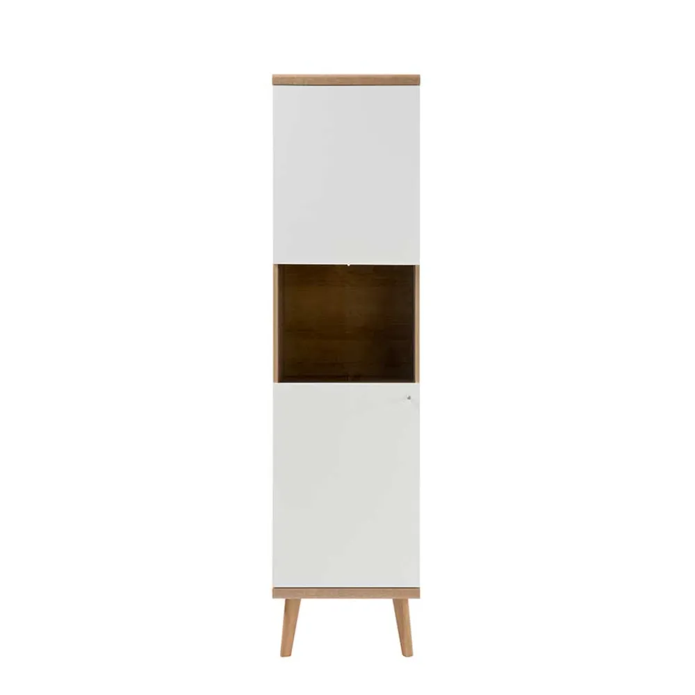 Wohnen Vitrinen|Schränke<50x197x40 Wohnzimmer Schrank mit Glas - Cablos I