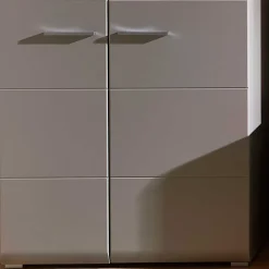 Wohnen Highboards|Vitrinen<80x139x37 Wohnzimmer Schrank mit Glas Einsatz - Fraguca