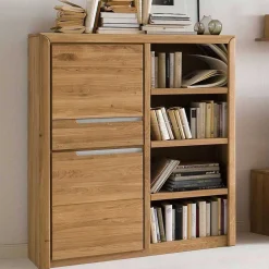 Wohnen Regale<114x134x41 Wohnzimmer Schrank mit Regal Teil - Croconia