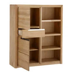 Wohnen Regale<114x134x41 Wohnzimmer Schrank mit Regal Teil - Croconia