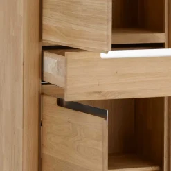 Wohnen Regale<114x134x41 Wohnzimmer Schrank mit Regal Teil - Croconia