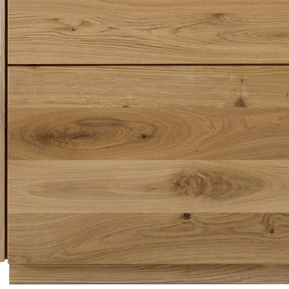Wohnen Vitrinen|Schränke<63x208x44 Wohnzimmer Vitrine aus Wildeiche massiv - Obinson