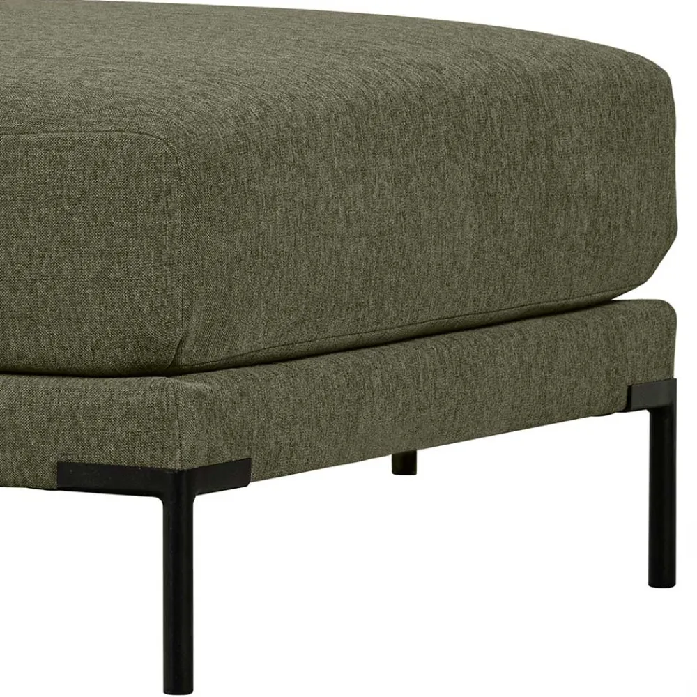 Wohnen Hocker<100x44x100 Wohnzimmerhocker in Dunkelgrün - Arraggo