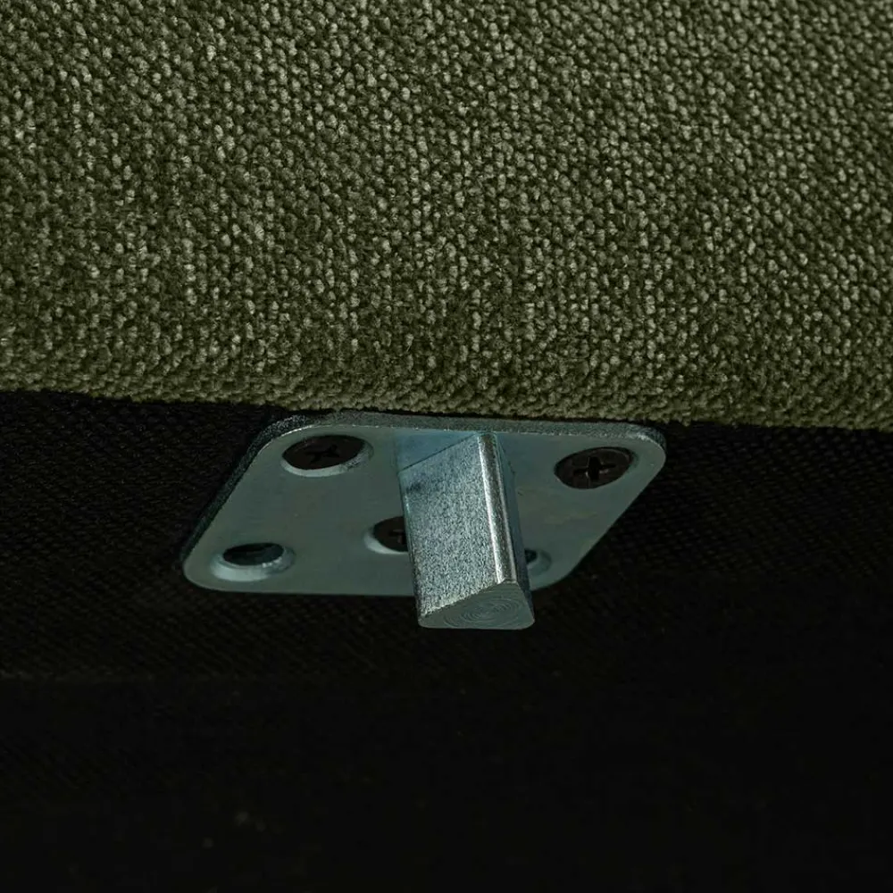 Wohnen Hocker<100x44x100 Wohnzimmerhocker in Dunkelgrün - Arraggo