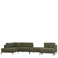 Wohnen Hocker<100x44x100 Wohnzimmerhocker in Dunkelgrün - Arraggo