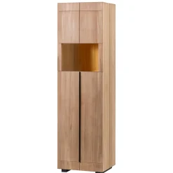 Wohnen Vitrinen<57x200x48 Wohnzimmerschrank aus Teak - Nekella I