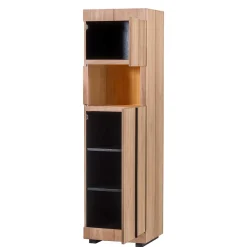 Wohnen Vitrinen<57x200x48 Wohnzimmerschrank aus Teak - Nekella I