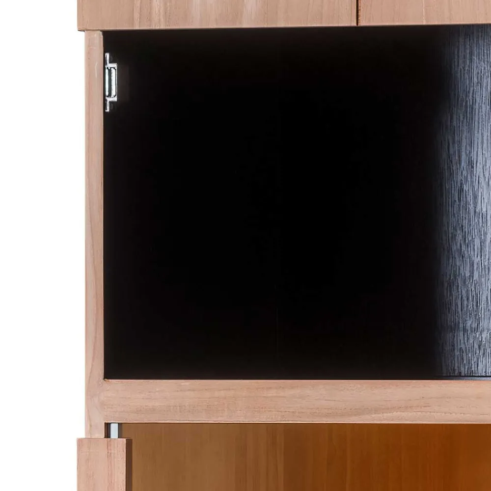 Wohnen Vitrinen<57x200x48 Wohnzimmerschrank aus Teak - Nekella I