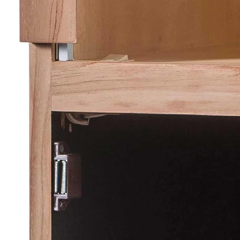 Wohnen Vitrinen<57x200x48 Wohnzimmerschrank aus Teak - Nekella I