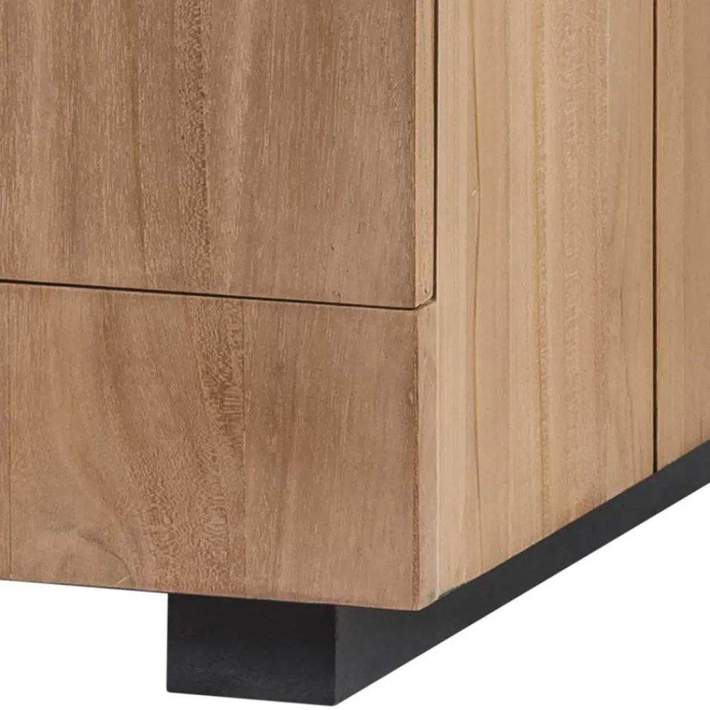 Wohnen Vitrinen<57x200x48 Wohnzimmerschrank aus Teak - Nekella I