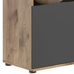 Wohnen Highboards|Vitrinen<140x134x37 Wohnzimmerschrank Highboard mit Glas - Lucios