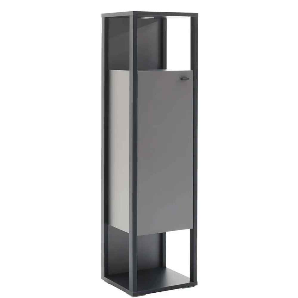 Wohnen Vitrinen<40x150x37 Wohnzimmerschrank mit Tür & 2 Fächern - Ridona