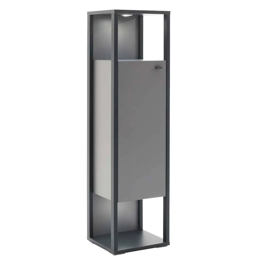 Wohnen Vitrinen<40x150x37 Wohnzimmerschrank mit Tür & 2 Fächern - Ridona