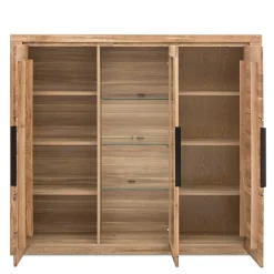 Wohnen Highboards|Kommoden<160x141x40 Wohnzimmerschrank mit Glaseinsatz - Nelenia