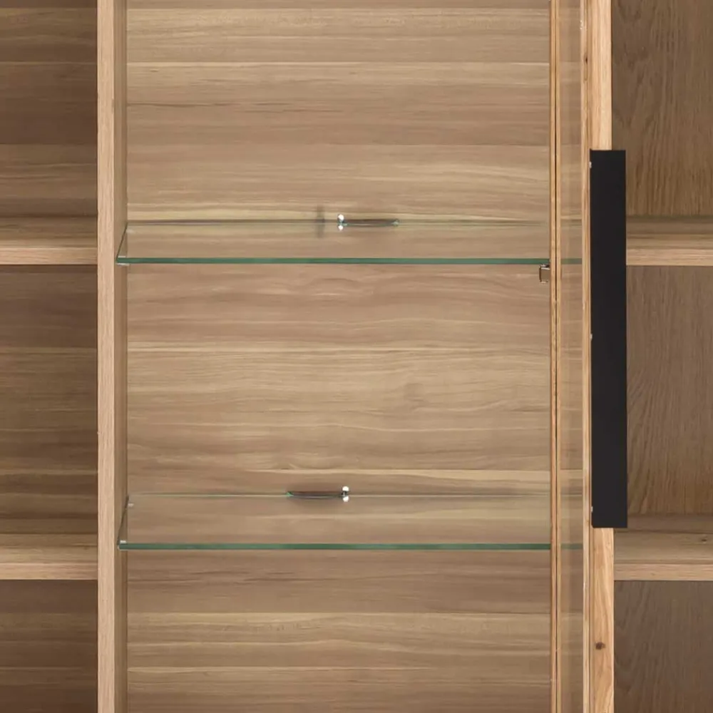 Wohnen Highboards|Kommoden<160x141x40 Wohnzimmerschrank mit Glaseinsatz - Nelenia