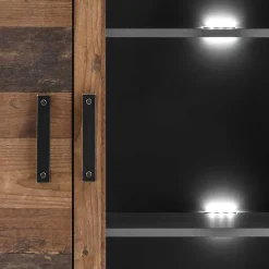 Wohnen Vitrinen<97x201x40 Wohnzimmerschrank mit Glastür - Timuras