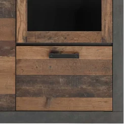 Wohnen Vitrinen<97x201x40 Wohnzimmerschrank mit Glastür - Timuras