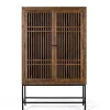 Wohnen Vitrinen<100x160x45 Wohnzimmerschrank mit zwei Türen - Charin