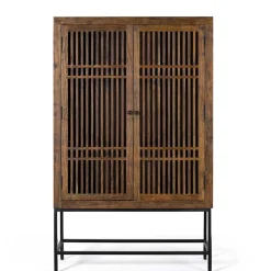 Wohnen Vitrinen<100x160x45 Wohnzimmerschrank mit zwei Türen - Charin