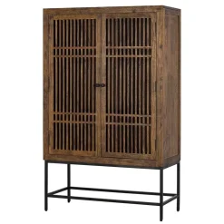 Wohnen Vitrinen<100x160x45 Wohnzimmerschrank mit zwei Türen - Charin