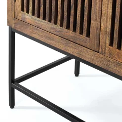 Wohnen Vitrinen<100x160x45 Wohnzimmerschrank mit zwei Türen - Charin