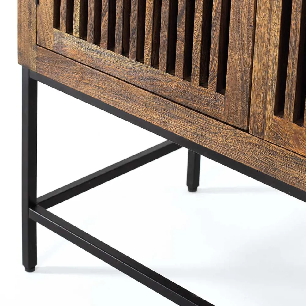 Wohnen Vitrinen<100x160x45 Wohnzimmerschrank mit zwei Türen - Charin