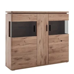 Wohnen Highboards|Kommoden<150x124x38 Wohnzimmerschrank mit Glas modern - Bekunion