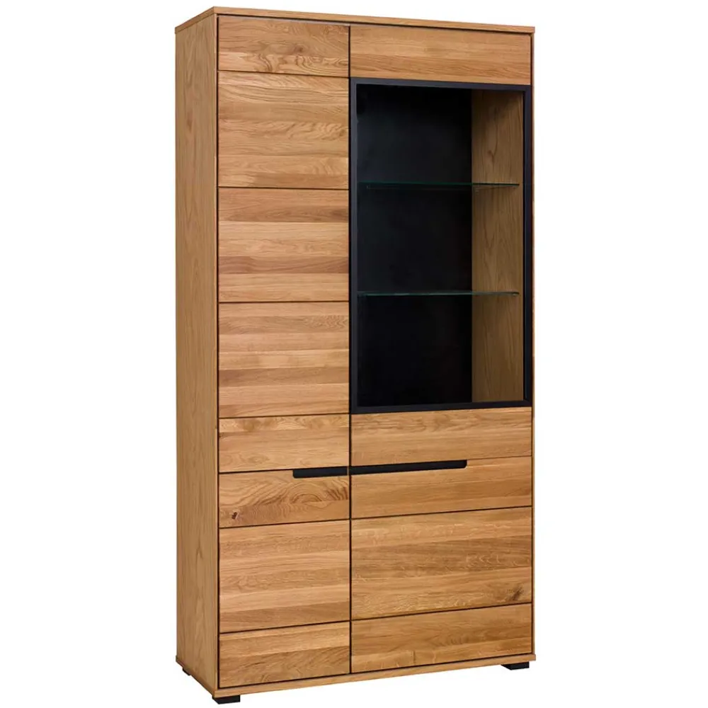 Wohnen Vitrinen<102x197x42 Wohnzimmerschrank mit Glas - 4-türig - Sennya