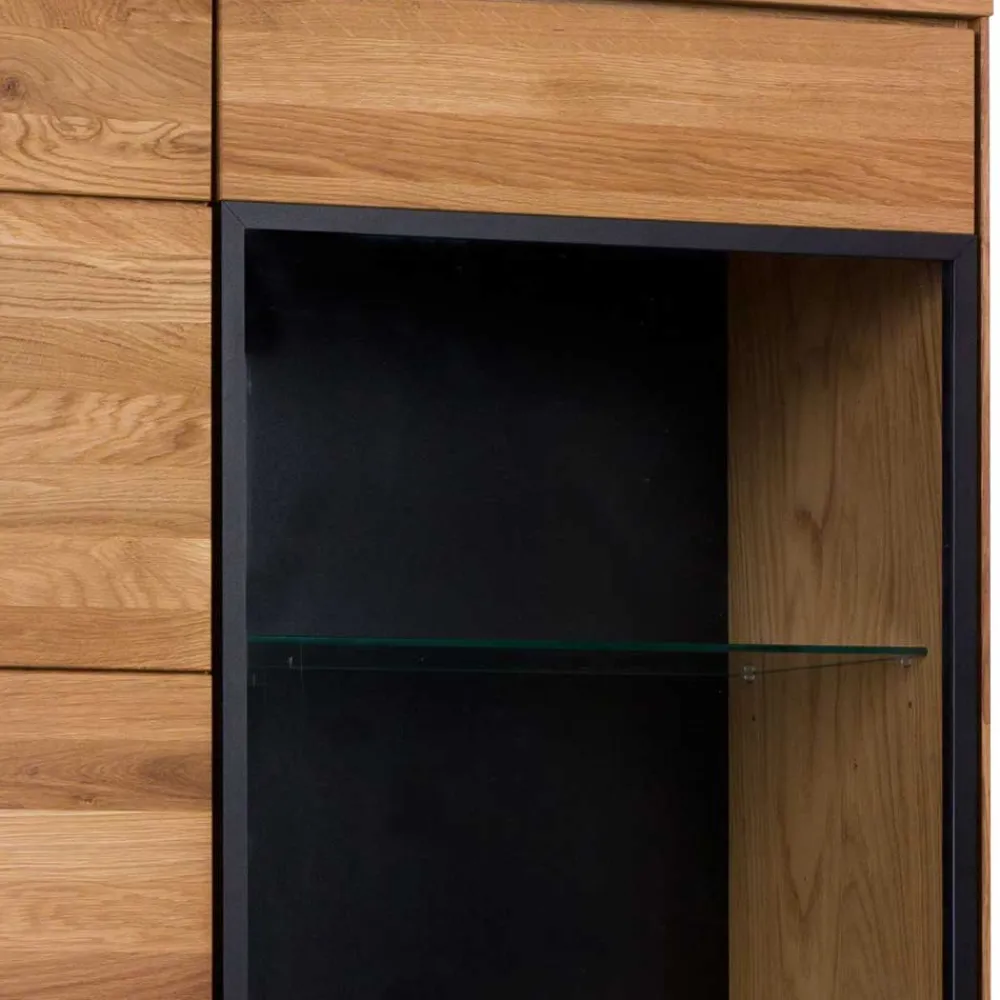 Wohnen Vitrinen<102x197x42 Wohnzimmerschrank mit Glas - 4-türig - Sennya