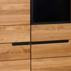 Wohnen Vitrinen<102x197x42 Wohnzimmerschrank mit Glas - 4-türig - Sennya