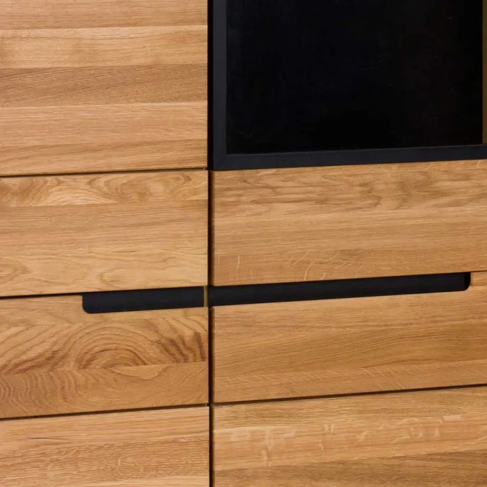 Wohnen Vitrinen<102x197x42 Wohnzimmerschrank mit Glas - 4-türig - Sennya